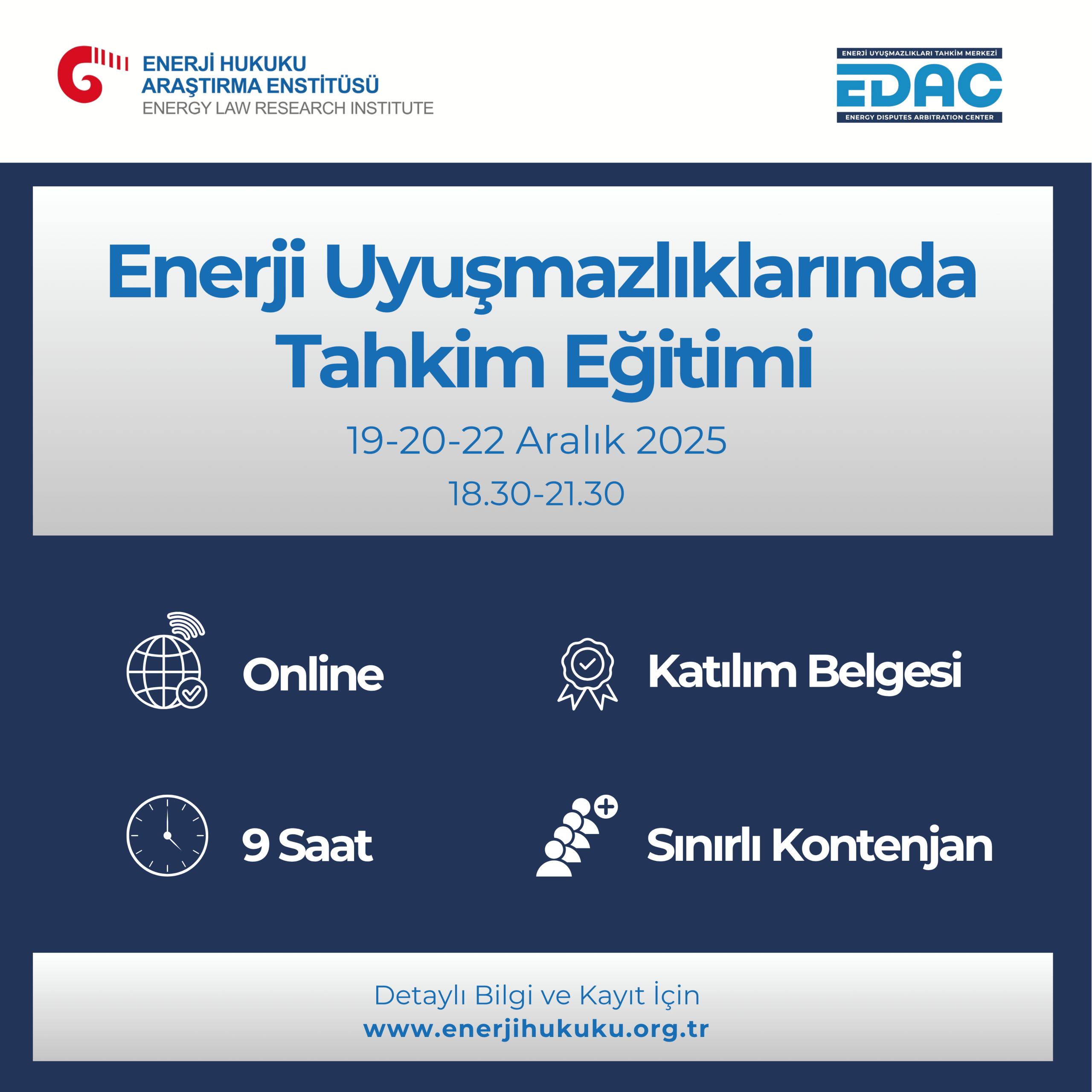 Enerji Uyuşmazlıklarında Tahkim Eğitimi